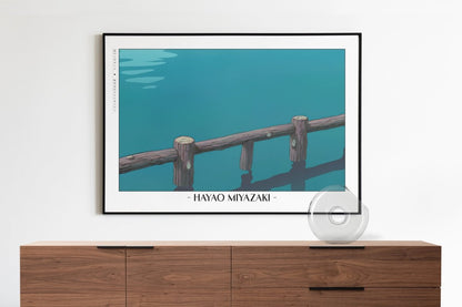 Studio Ghibli - Blue Ocean - Artist Name with Decor