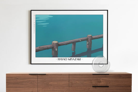 Studio Ghibli - Blue Ocean - Artist Name with Decor
