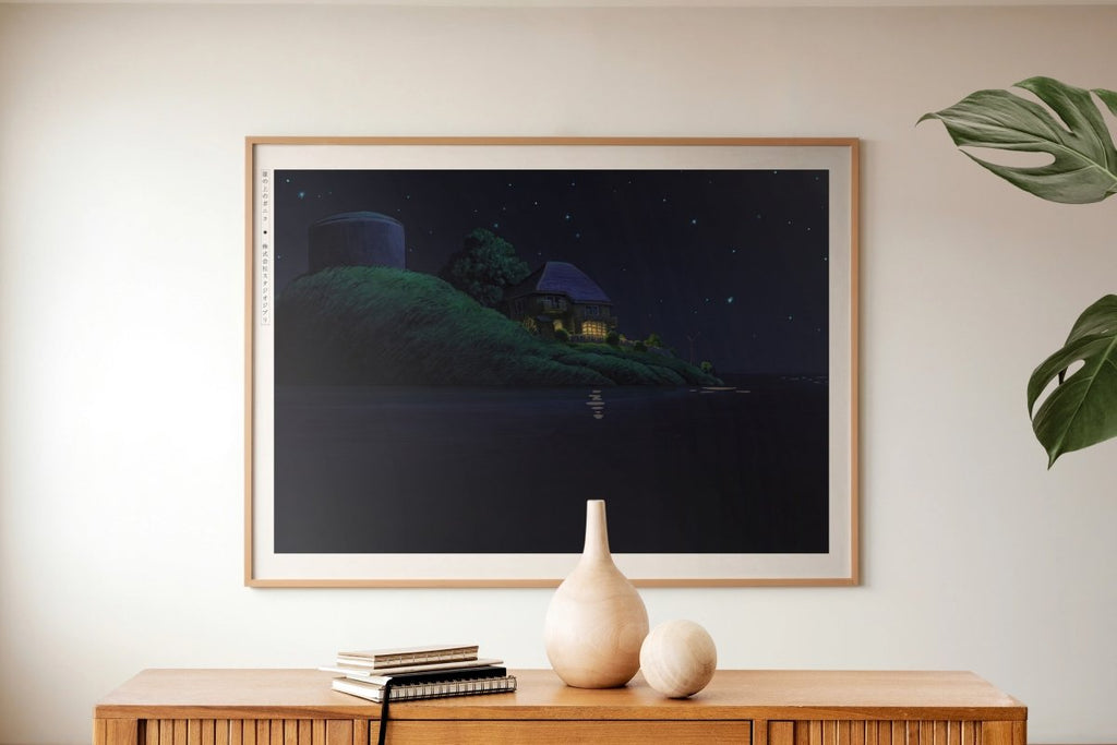 Studio Ghibli - Moonlit Ocean - Art Only with Decor