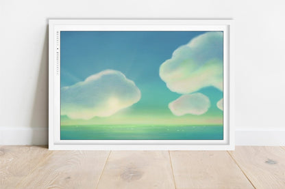 Studio Ghibli - Day Break - Art Only - White Frame