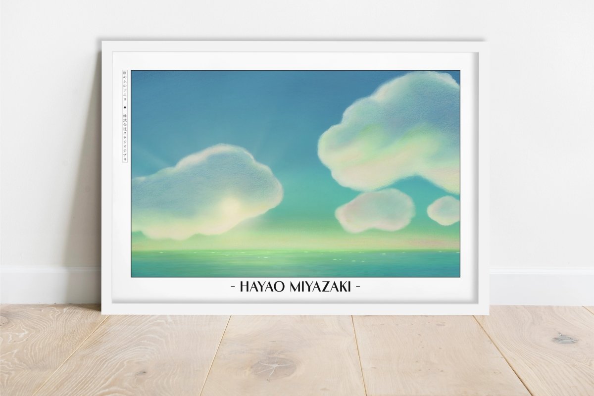 Studio Ghibli - Day Break - Artist Name - White Frame