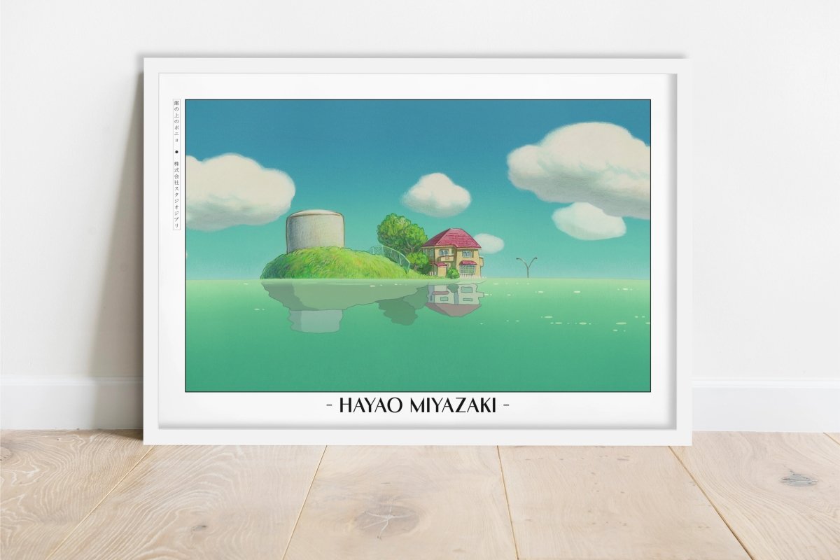 Studio Ghibli - Endless Horizon - Artist Name - White Frame
