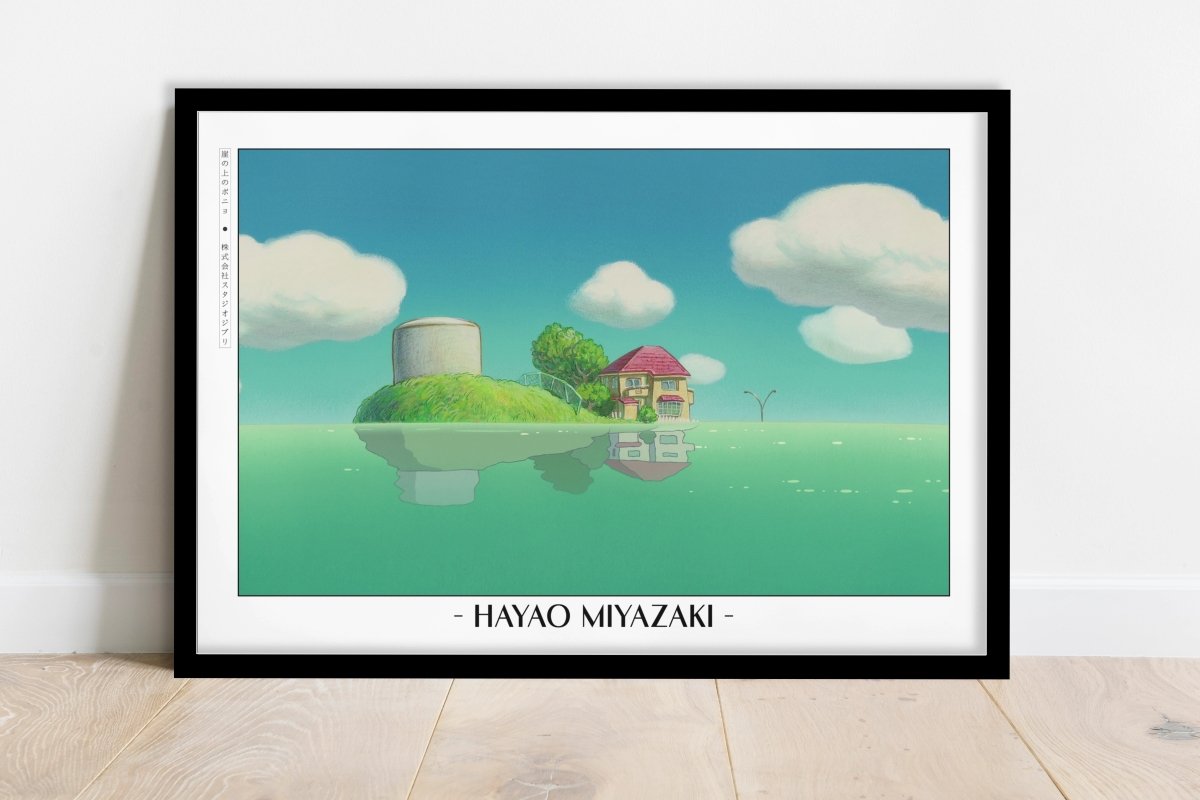 Studio Ghibli - Endless Horizon - Artist Name - Black Frame