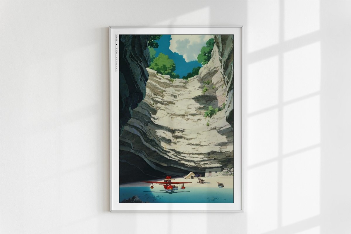 Studio Ghibli - The Scarlet Plane - Art Only - White Frame