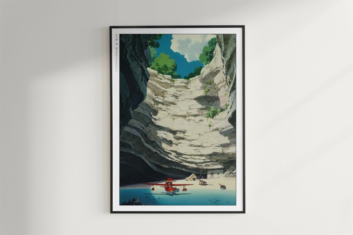 Studio Ghibli - The Scarlet Plane - Art Only - Black Frame