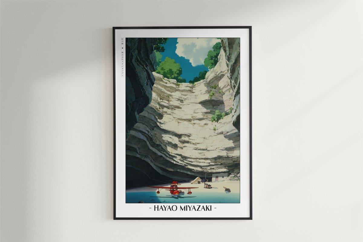 Studio Ghibli - The Scarlet Plane - Artist Name - Black Frame
