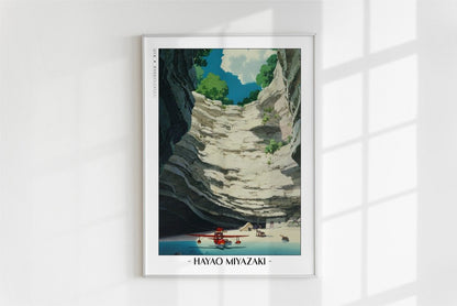 Studio Ghibli - The Scarlet Plane - Artist Name - White Frame