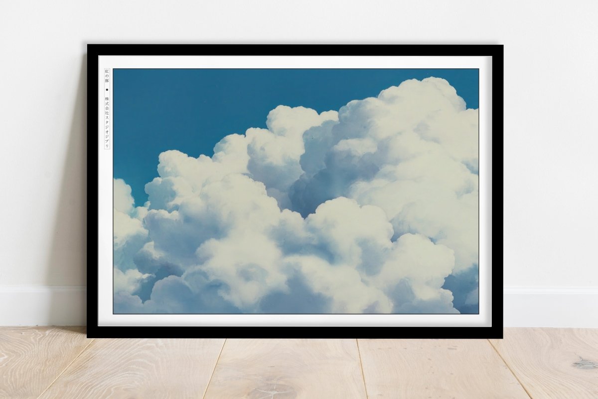 Studio Ghibli - Cloud of Dreams - Art Only - Black Frame