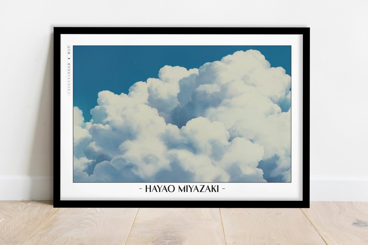 Studio Ghibli - Cloud of Dreams - Artist Name - Black Frame