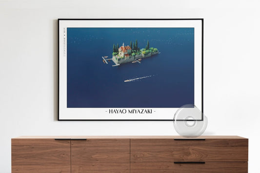 Studio Ghibli - Deep Blue - Artist Name with Decor