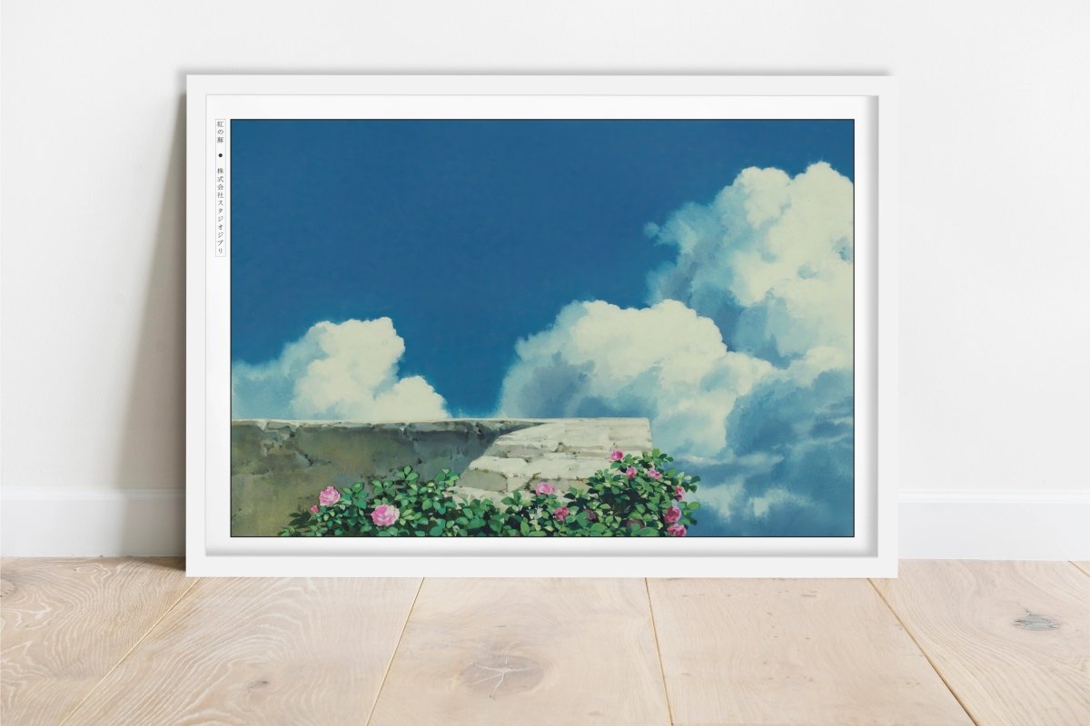 Studio Ghibli - Gentle Sky - Art Only - White Frame