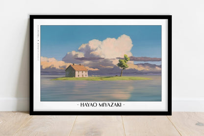 Studio Ghibli - The Forgotten Cottage - Artist Name - Black Frame