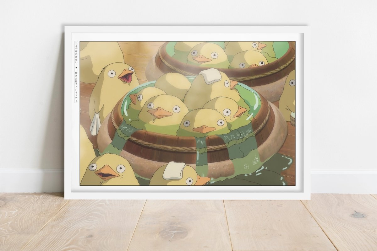 Studio Ghibli - Clean Ducks - Art Only - White Frame
