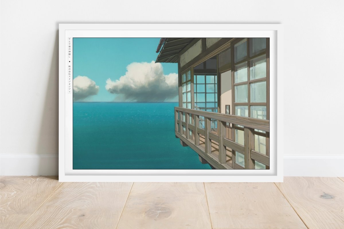 Studio Ghibli - The Sea Beyond - Art Only - White Frame
