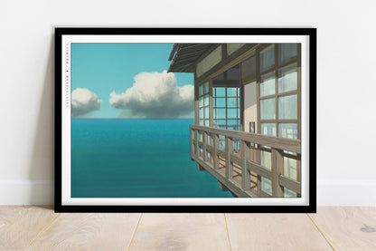 Studio Ghibli - The Sea Beyond - Art Only - Black Frame
