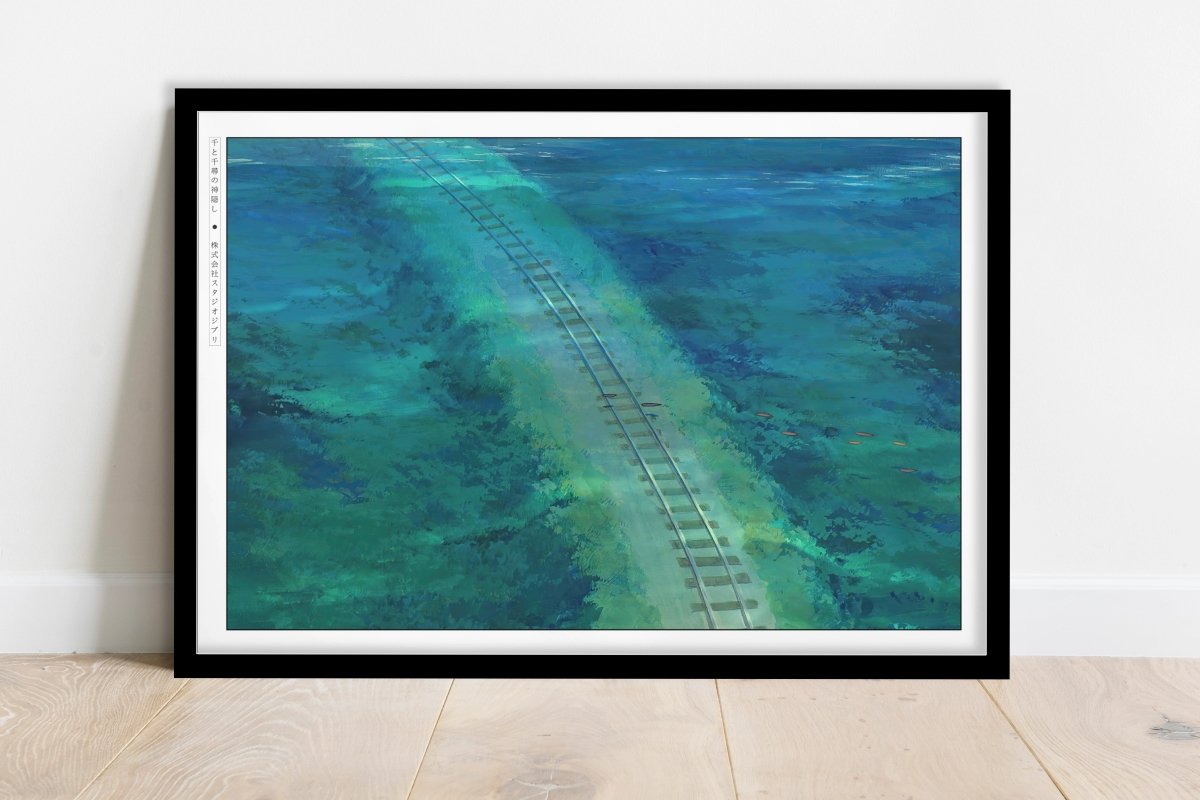 Studio Ghibli - Silent Tracks - Art Only - Black Frame