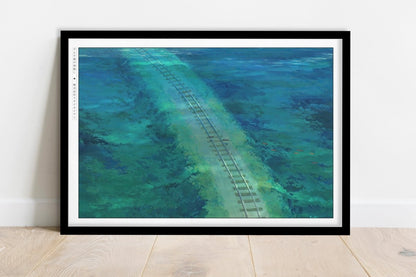 Studio Ghibli - Silent Tracks - Art Only - Black Frame