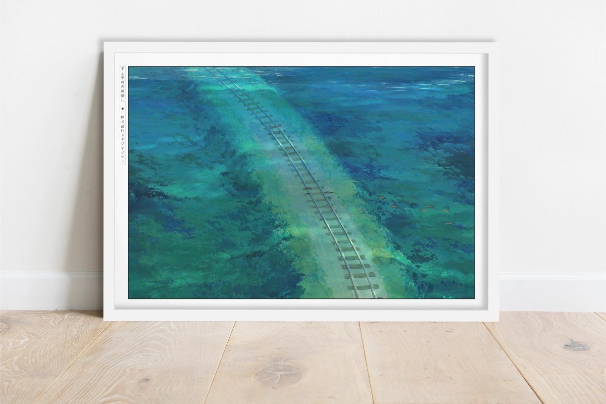 Studio Ghibli - Silent Tracks - Art Only - White Frame