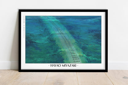 Studio Ghibli - Silent Tracks - Artist Name - Black Frame