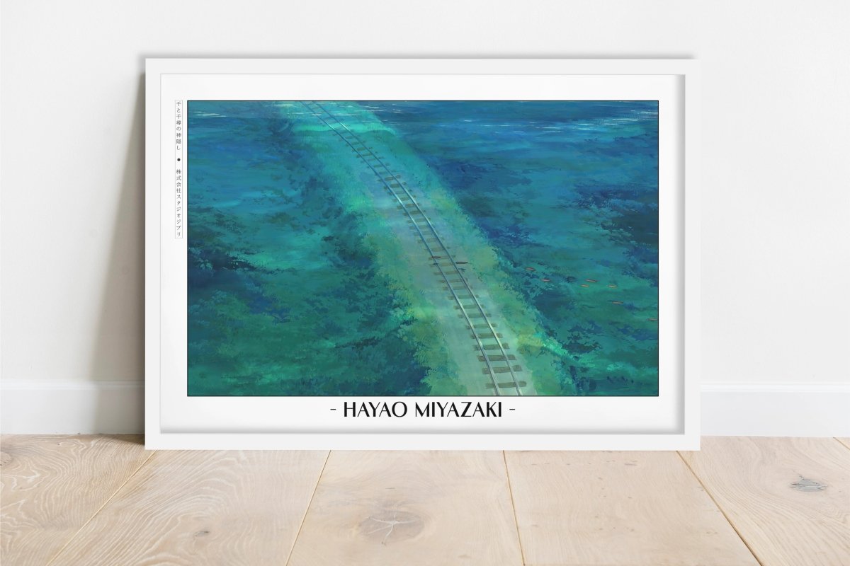 Studio Ghibli - Silent Tracks - Artist Name - White Frame