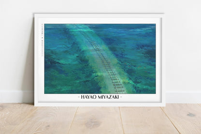 Studio Ghibli - Silent Tracks - Artist Name - White Frame