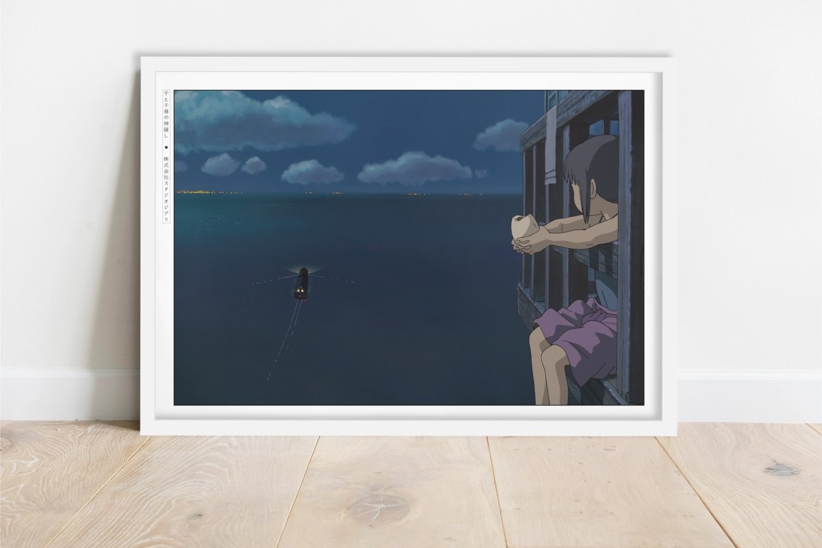 Studio Ghibli - Journey to Nowhere - Art Only - White Frame