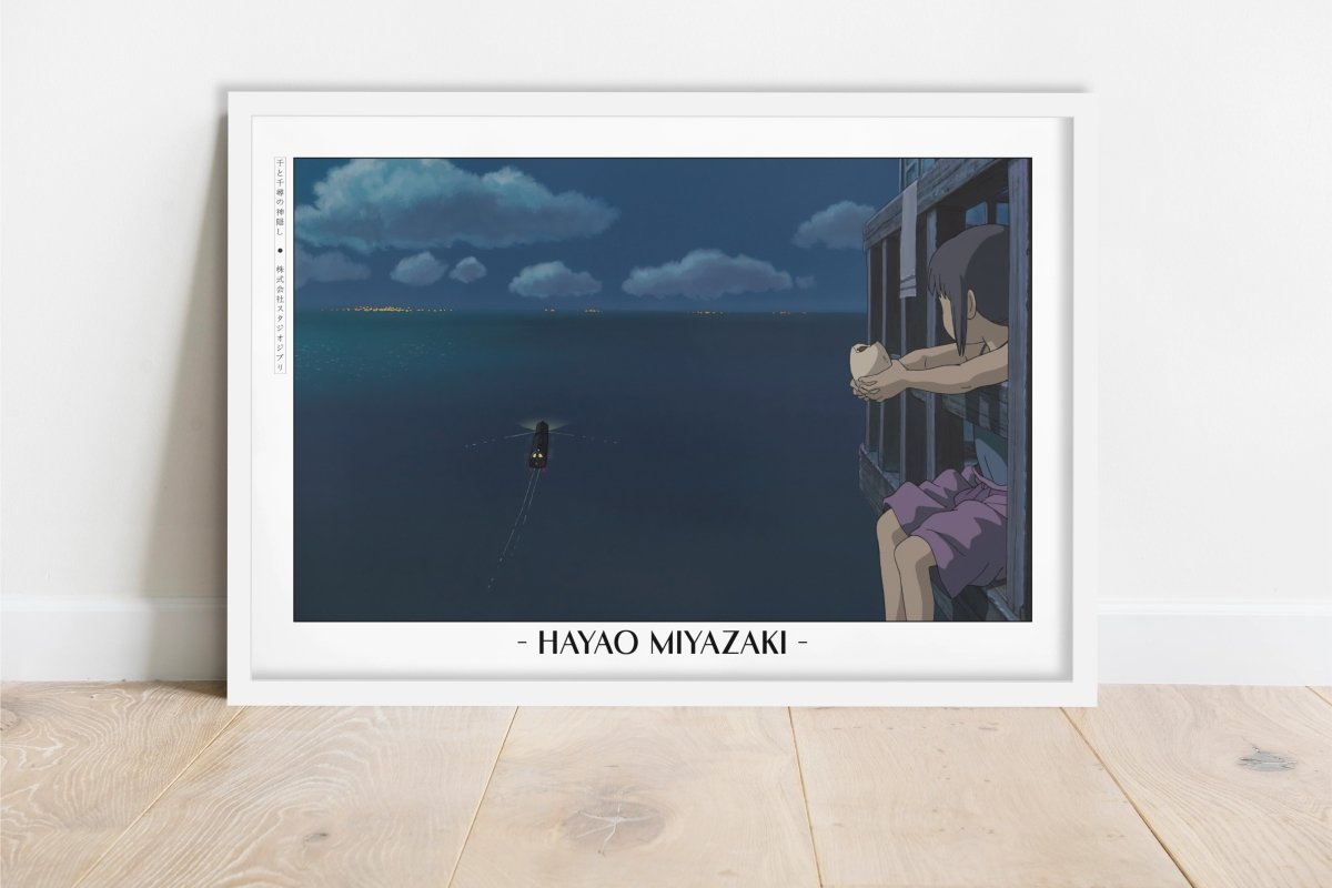 Studio Ghibli - Journey to Nowhere - Artist Name - White Frame