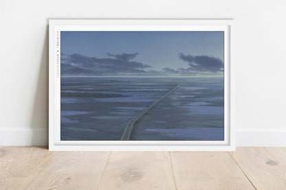 Studio Ghibli - Tracks Through the Mist - Art Only - White Frame