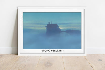Studio Ghibli - Lost in the Haze - Artist Name - White Frame