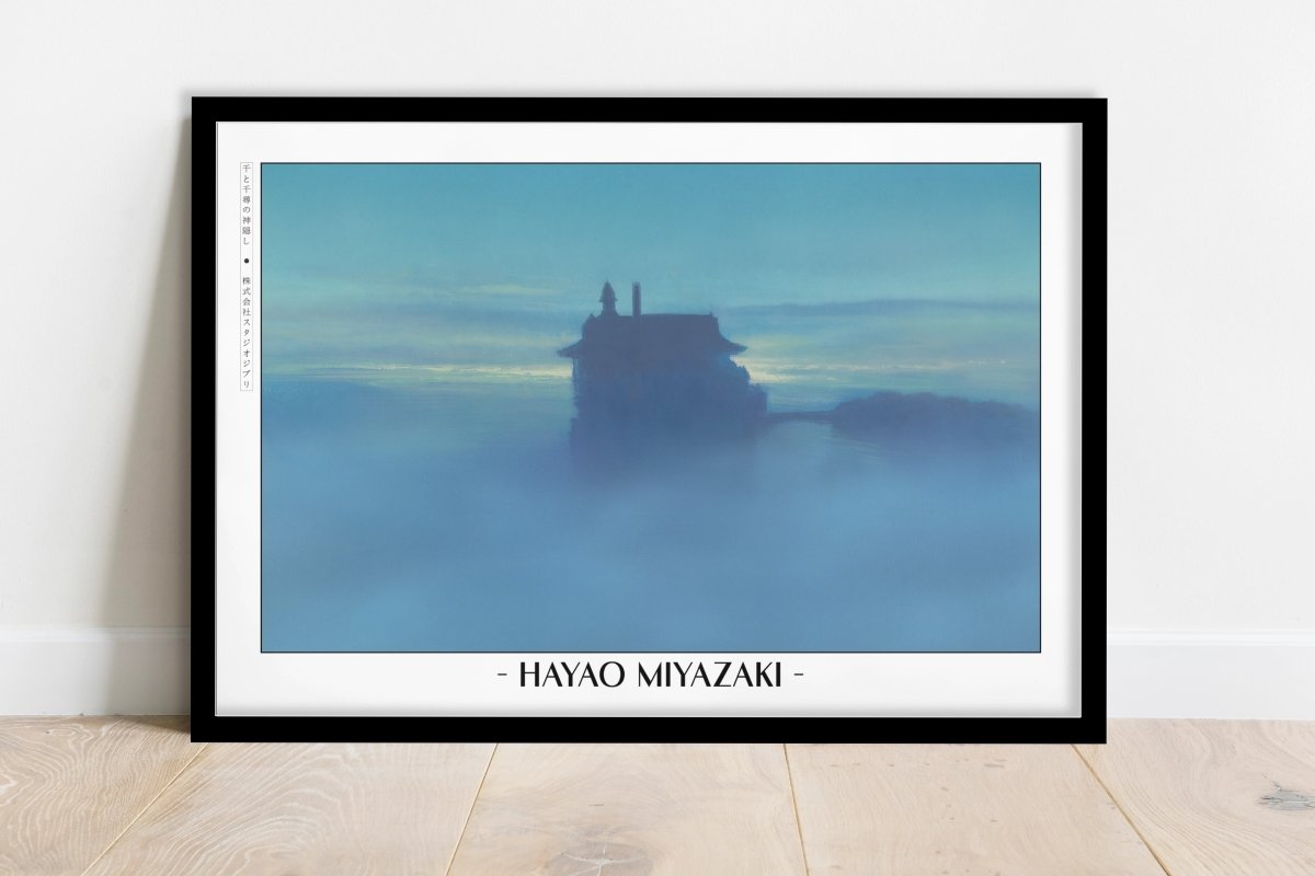 Studio Ghibli - Lost in the Haze - Artist Name - Black Frame