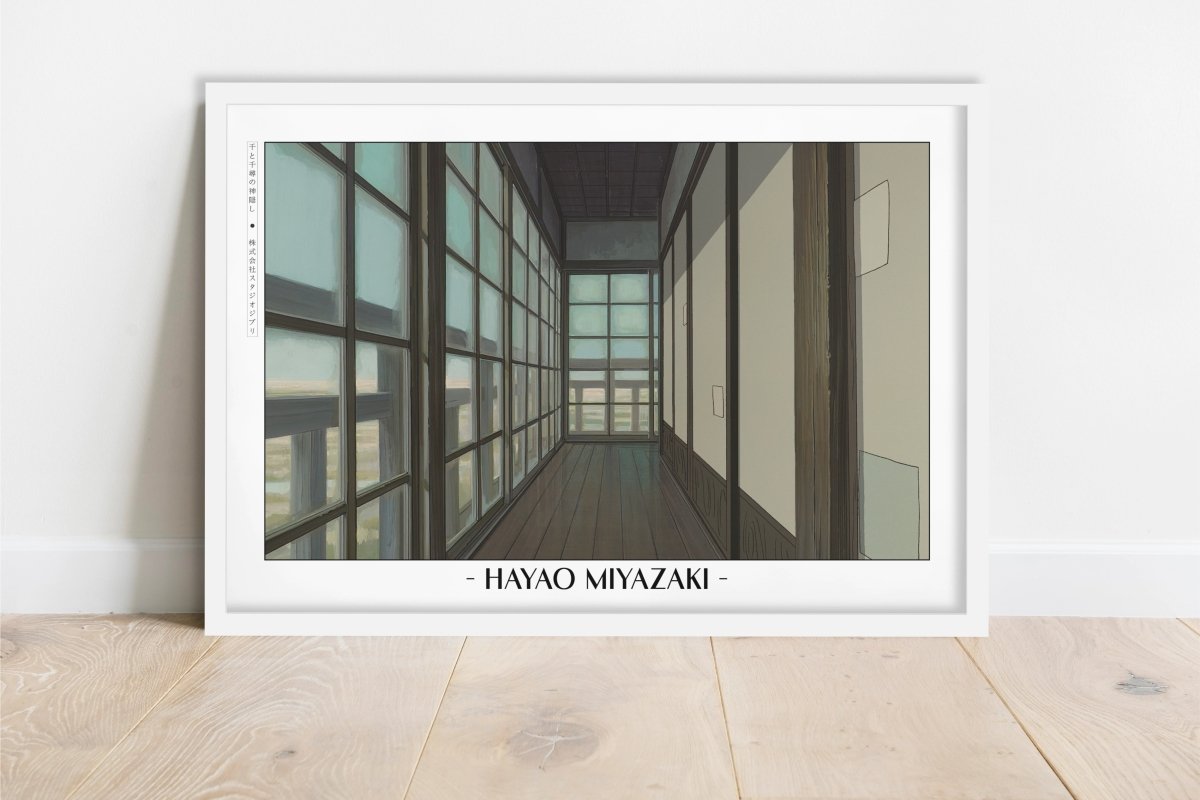 Studio Ghibli - Another World - Artist Name - White Frame