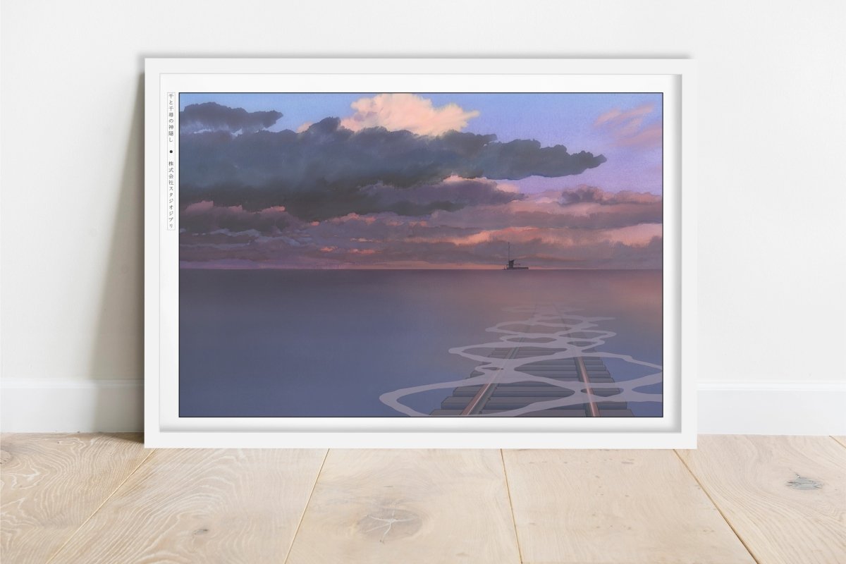 Studio Ghibli - Beneath the Red Sky - Art Only - White Frame