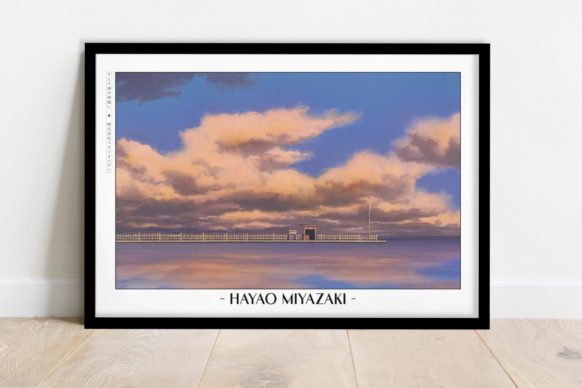 Studio Ghibli - Steamlight - Artist Name - Black Frame