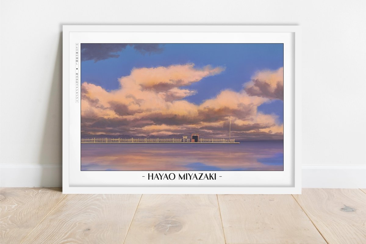 Studio Ghibli - Steamlight - Artist Name - White Frame