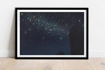 Studio Ghibli - Stars over Ruins - Art Only - Black Frame