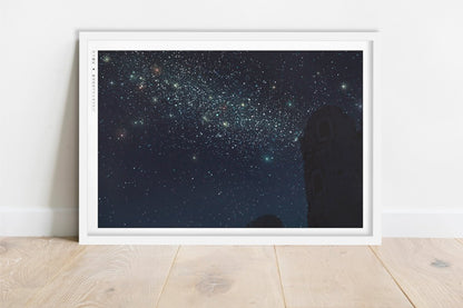 Studio Ghibli - Stars over Ruins - Art Only - White Frame