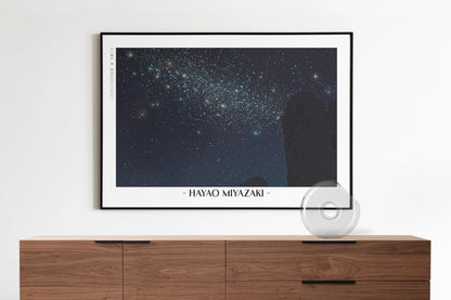 Studio Ghibli - Stars over Ruins - Artist Name with Decor