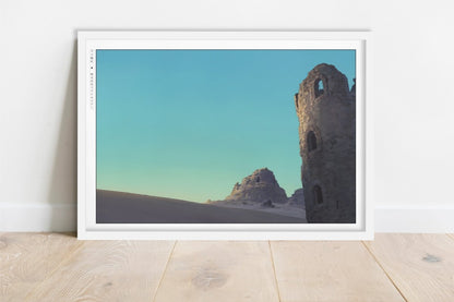Studio Ghibli - Morning over Ruins - Art Only - White Frame