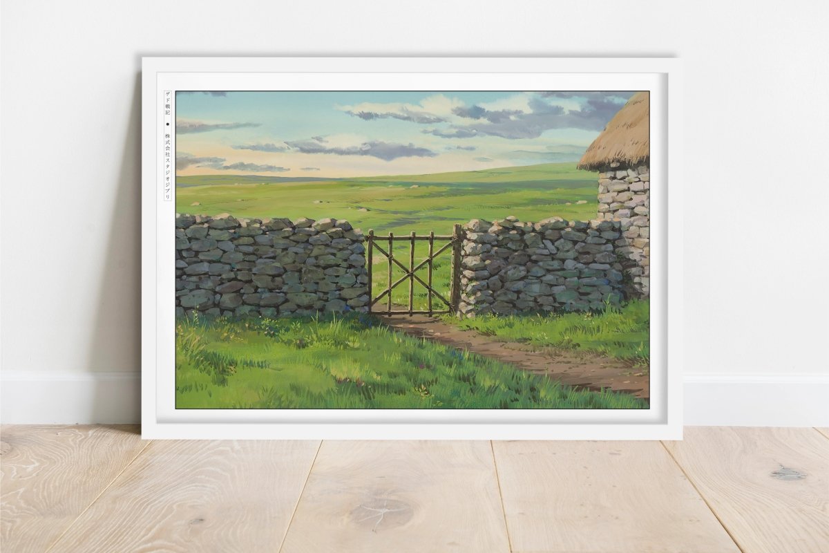 Studio Ghibli - Gated Horizon - Art Only - White Frame