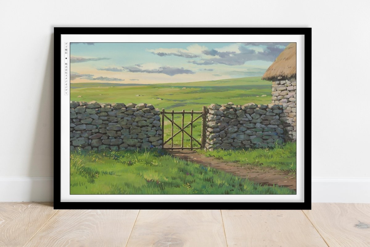 Studio Ghibli - Gated Horizon - Art Only - Black Frame