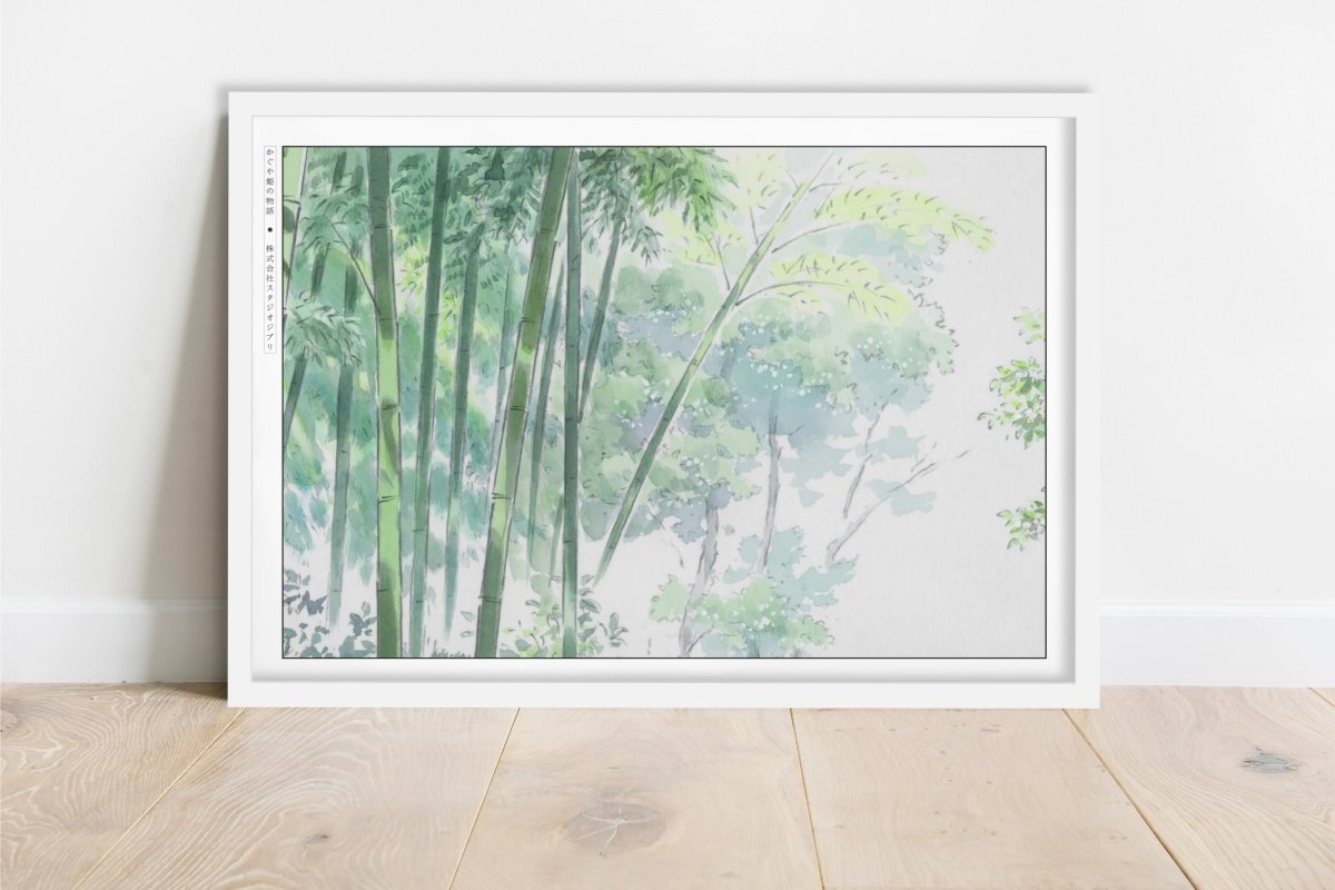 Studio Ghibli - Whisper of the Bamboo Grove - Art Only - White Frame