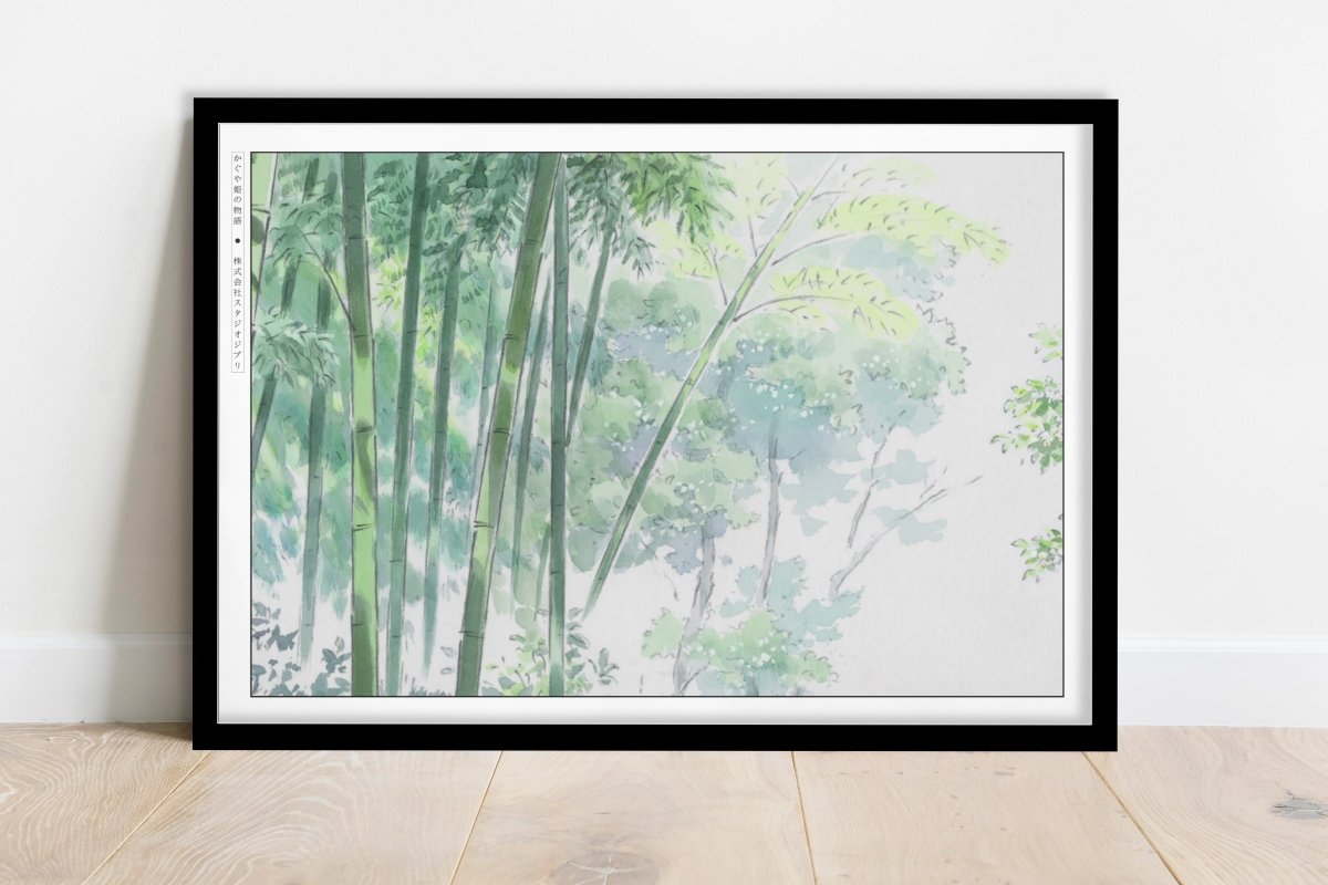 Studio Ghibli - Whisper of the Bamboo Grove - Art Only - Black Frame