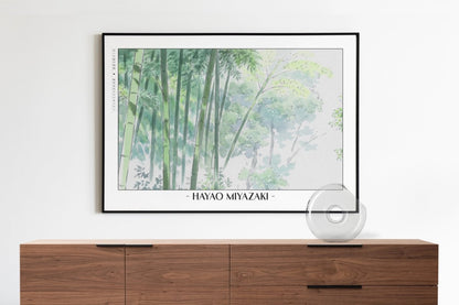 Studio Ghibli - Whisper of the Bamboo Grove - Artist Name with Decor