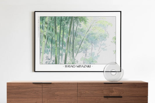 Studio Ghibli - Whisper of the Bamboo Grove - Artist Name with Decor