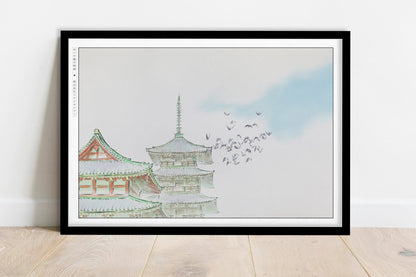 Studio Ghibli - Fleeting Beauty - Art Only - Black Frame