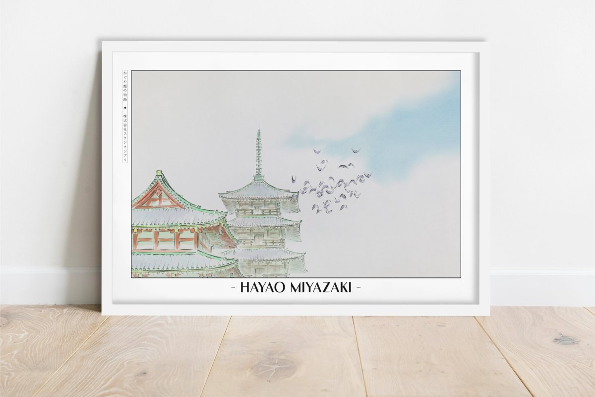Studio Ghibli - Fleeting Beauty - Artist Name - White Frame