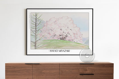 Studio Ghibli - Petals in the Wind - Artist Name with Decor