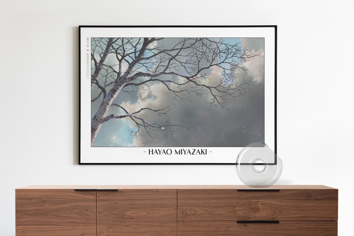 Studio Ghibli - Beneath the Clouds - Artist Name with Decor