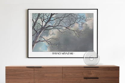 Studio Ghibli - Beneath the Clouds - Artist Name with Decor