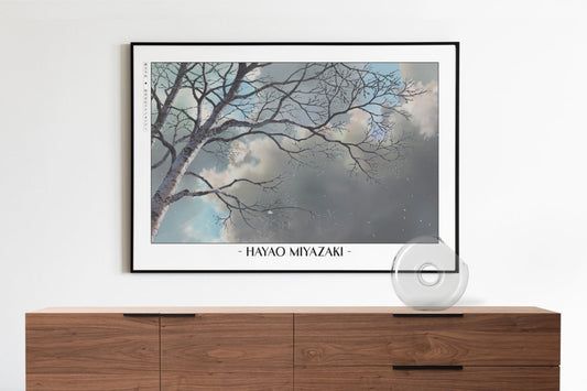 Studio Ghibli - Beneath the Clouds - Artist Name with Decor